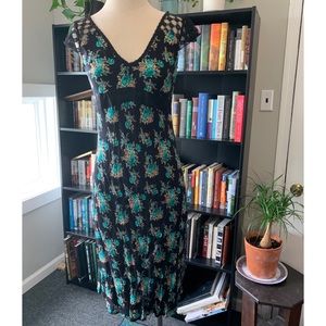 UO Empire Waist Lace Cap Sleeve Dress